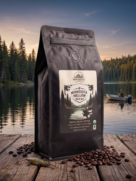 Minnesota Mellow Organic Decaf brewed coffee