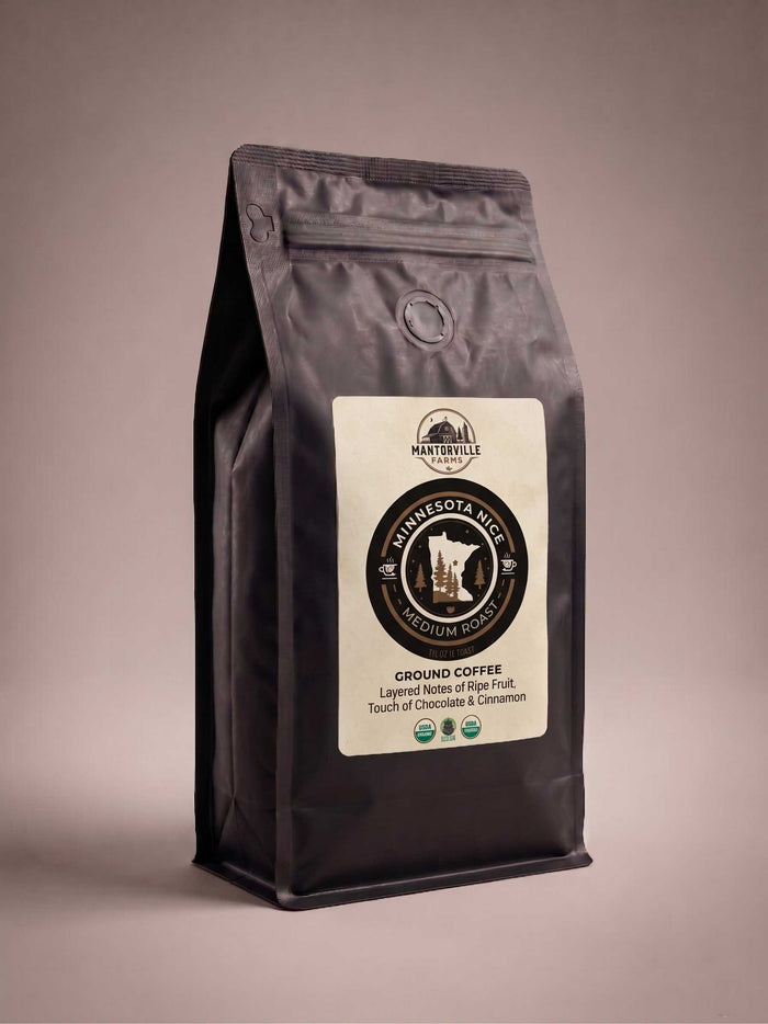 Minnesota Nice Medium Roast Coffee Organic, Fair Trade Kosher Certified - FREE Shipping