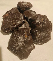 Caramel Pecan Clusters - With Sea Salt on the Chocolate