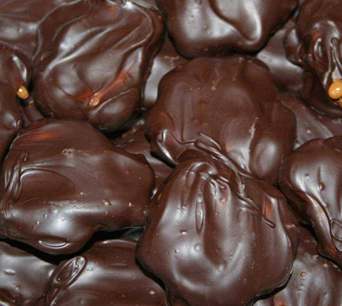 Caramel Pecan Clusters Covered in Chocolate