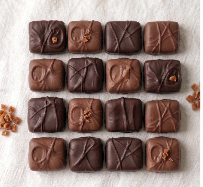 Butter toffee covered in chocolate from Mantorville Farms