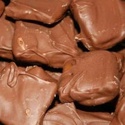White box of butter toffee covered in chocolate