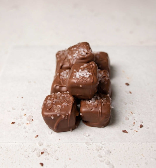 Chocolate covered caramels with sea salt from Mantorville Farms
