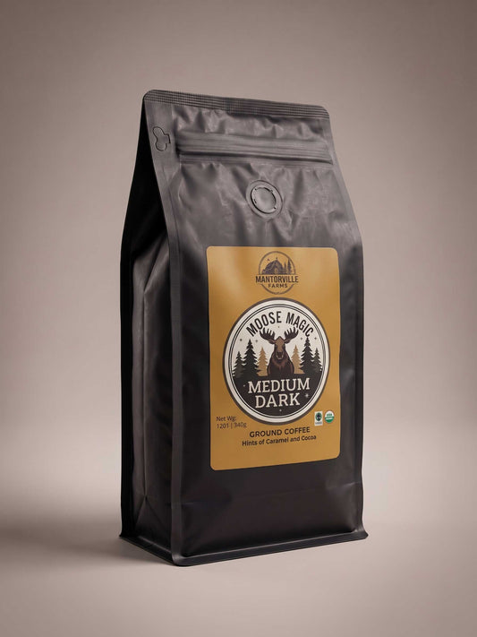 Moose Magic organic coffee from Mantorville Farms