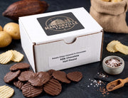 Mantorville Farms chocolate covered potato chips in 8 oz package